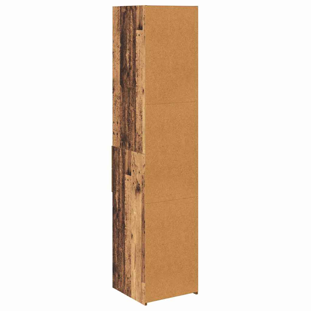 Høyskap med skuff Gamle tre 40 x 42,5 x 185 cm Konstruert tre