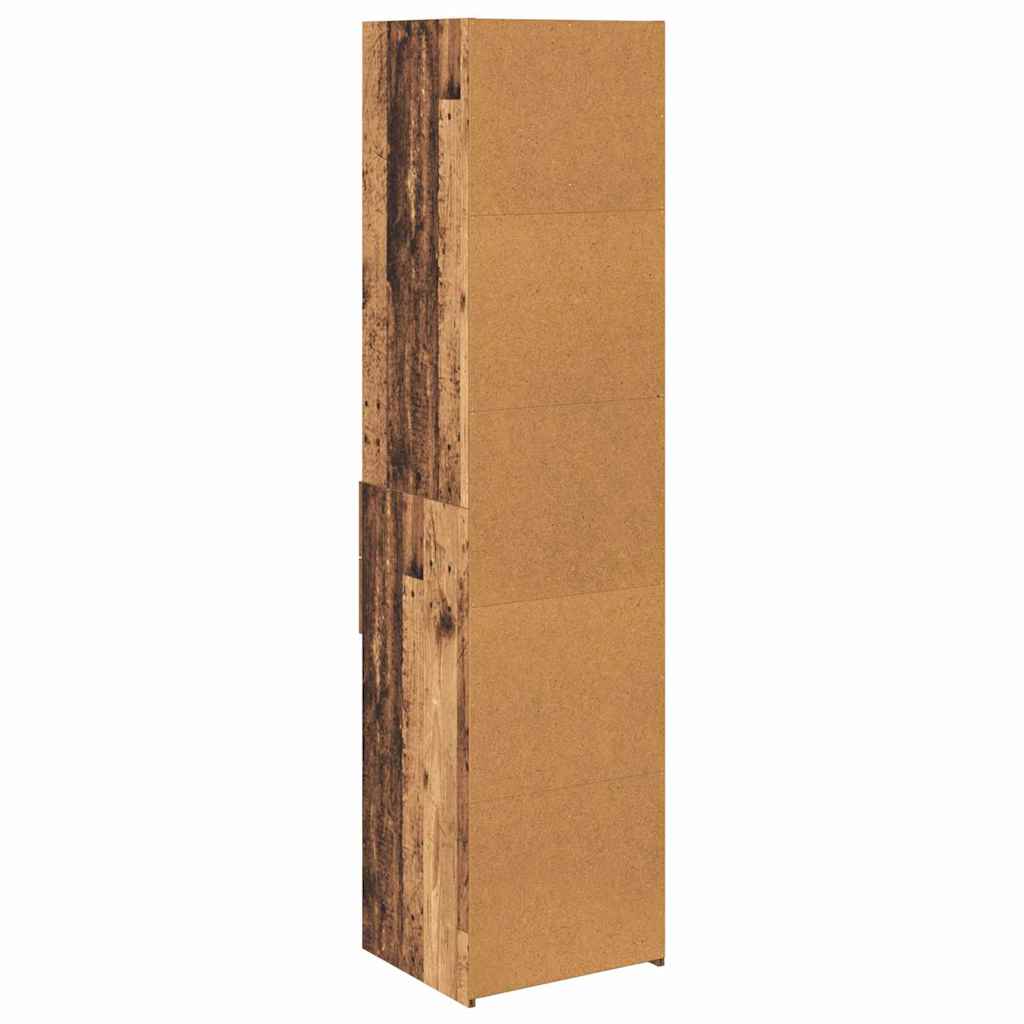 Høyskap med skuff Gamle tre 45 x 42,5 x 185 cm Konstruert tre