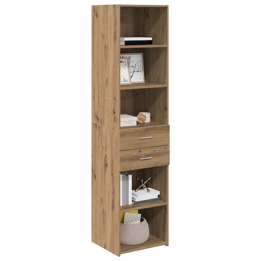 Høyskap med skuff Artisan Eik 45 x 42,5 x 185 cm Konstruert tre