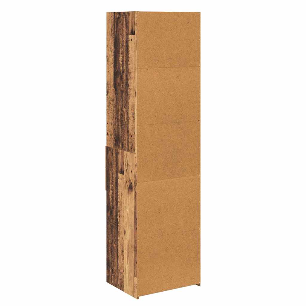 Høyskap med skuff Gamle tre 50 x 42,5 x 185 cm Konstruert tre