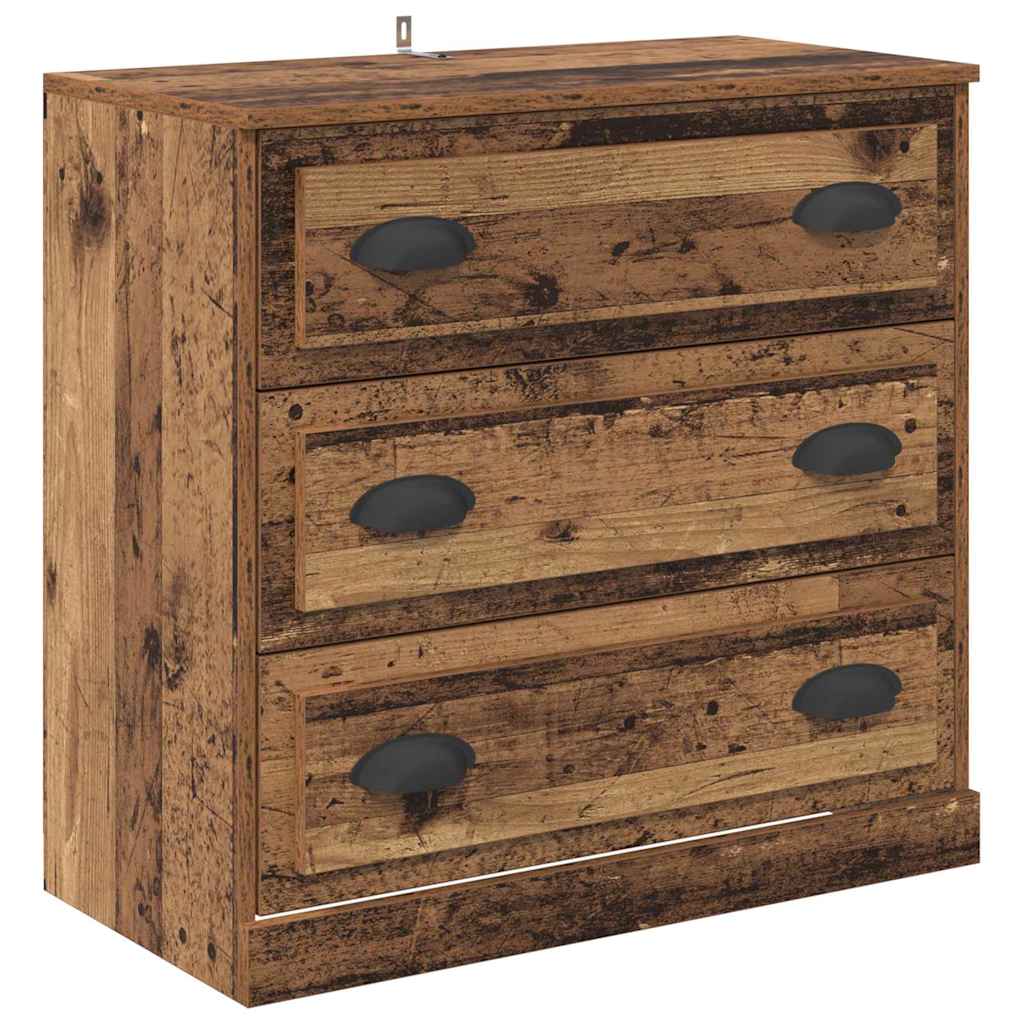 Skap 3 pcs Svart eik 210 x 35,5 x 67,5 cm Konstruert tre