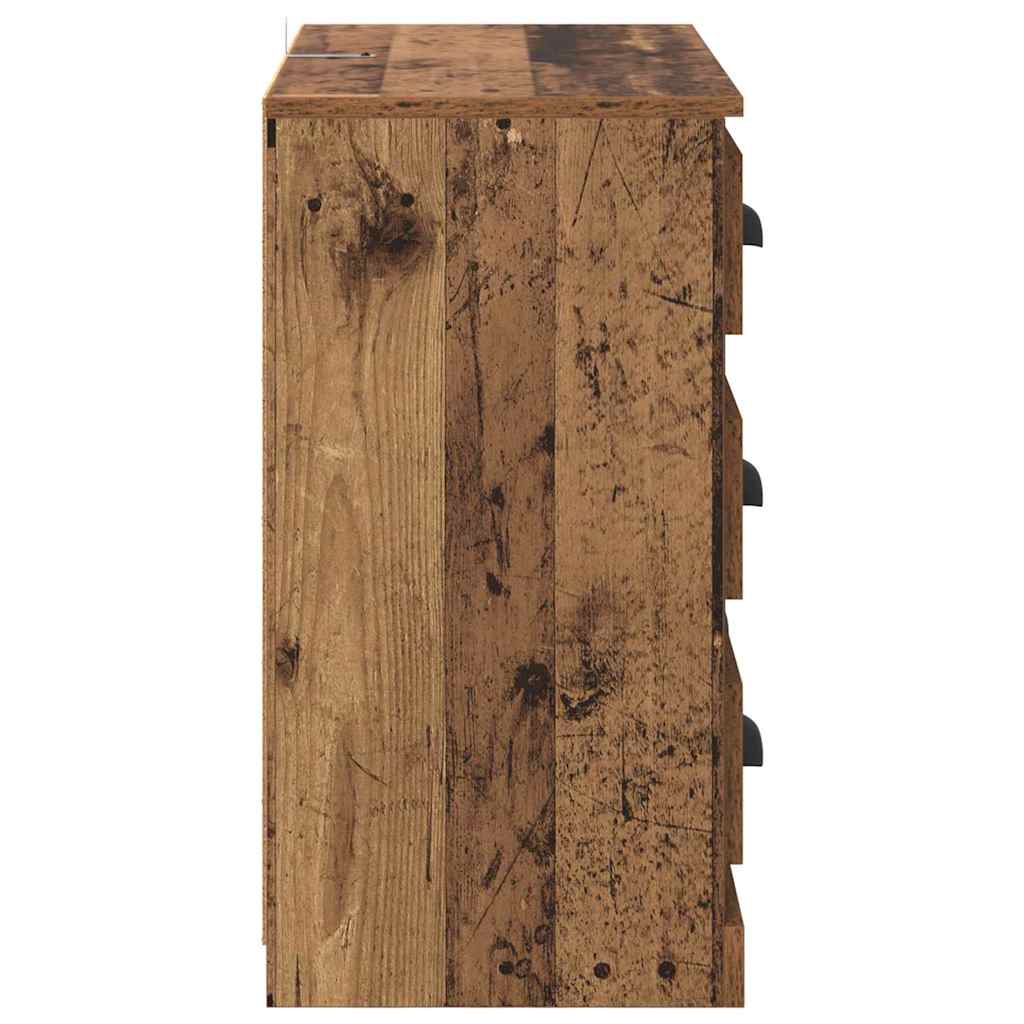 Skap 2 pcs Gamle tre 70 x 35,5 x 67,5 cm Konstruert tre
