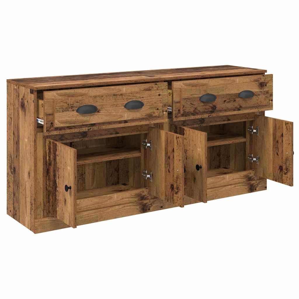 Skap 2 pcs Gamle tre 70 x 35,5 x 67,5 cm Konstruert tre