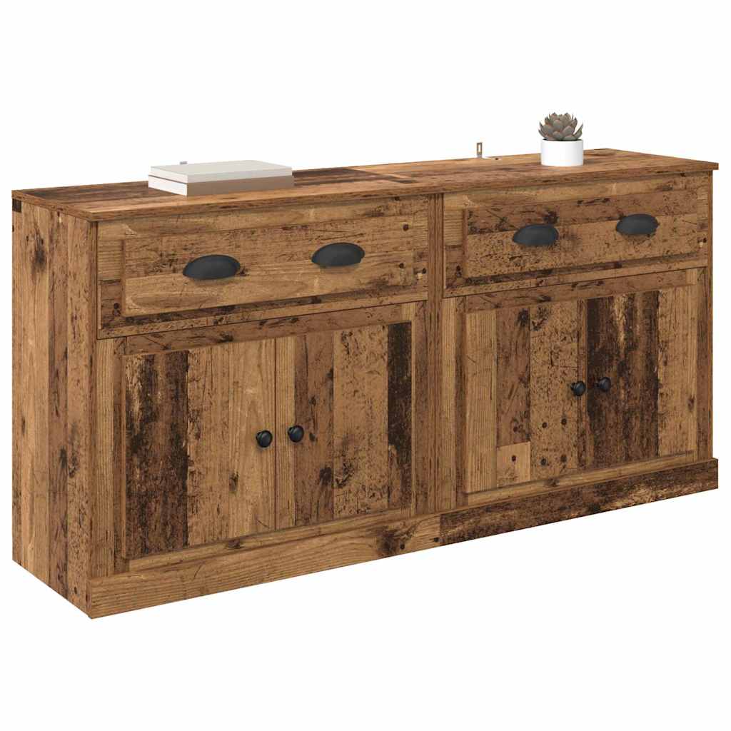 Skap 2 pcs Gamle tre 70 x 35,5 x 67,5 cm Konstruert tre