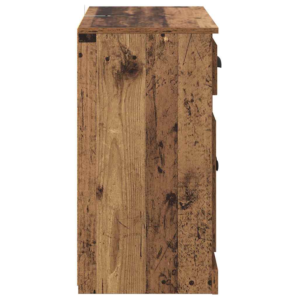 Skap 2 pcs Gamle tre 70 x 35,5 x 67,5 cm Konstruert tre