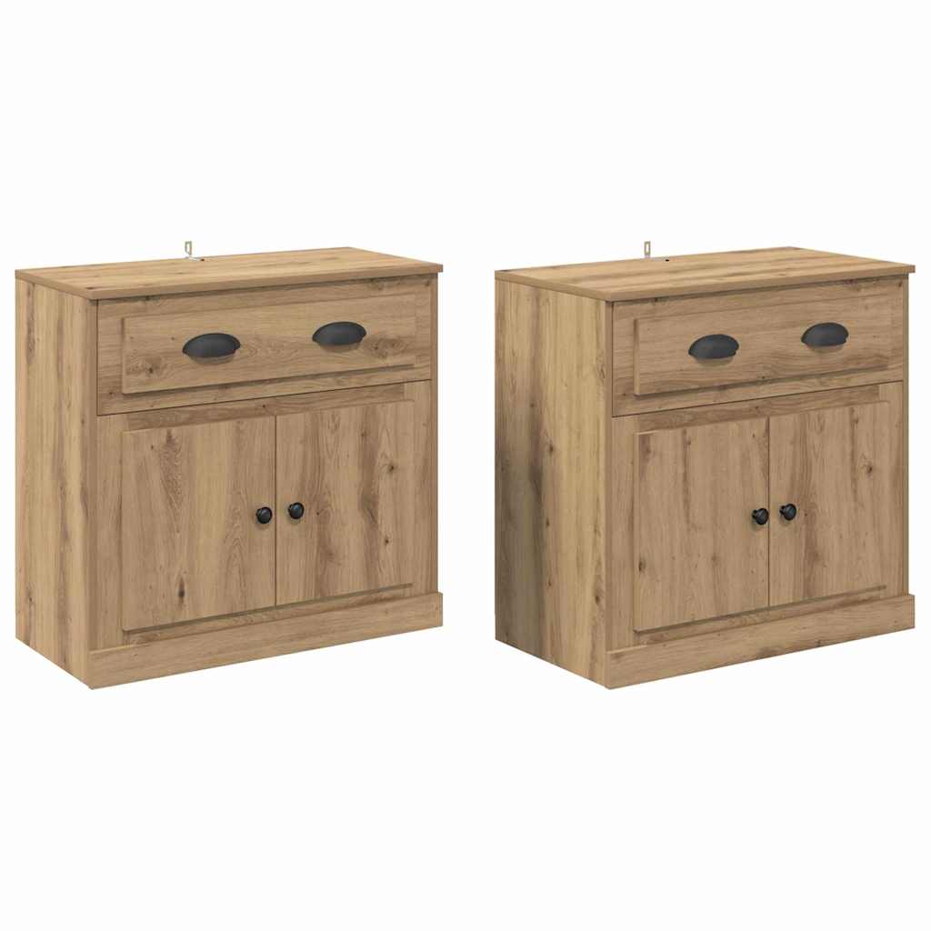 Skap 2 pcs Artisan Eik 70 x 35,5 x 67,5 cm Konstruert tre