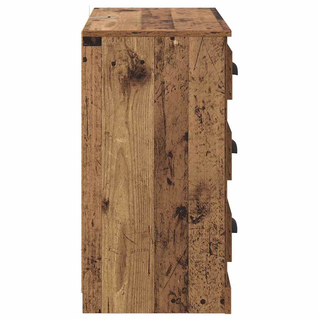 Skap 2 pcs Gamle tre 70 x 35,5 x 67,5 cm Konstruert tre