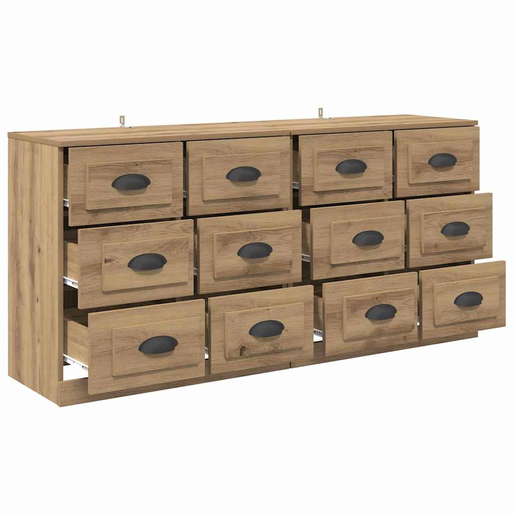 Skap 2 pcs Artisan Eik 70 x 35,5 x 67,5 cm Konstruert tre