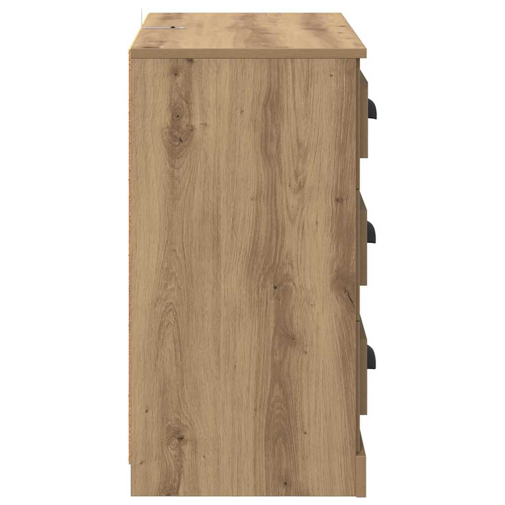 Skap 2 pcs Artisan Eik 70 x 35,5 x 67,5 cm Konstruert tre