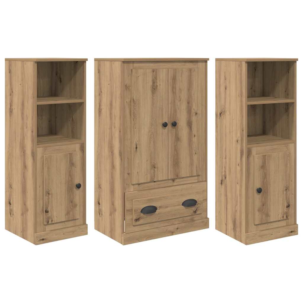 Høyskap 3 pcs Artisan Eik 132 x 35,5 x 103,5 cm Konstruert tre