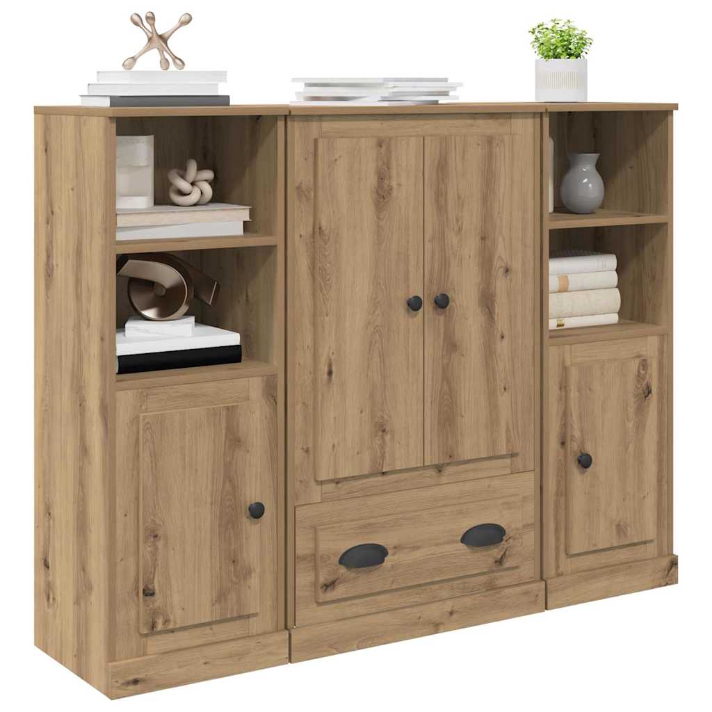 Høyskap 3 pcs Artisan Eik 132 x 35,5 x 103,5 cm Konstruert tre