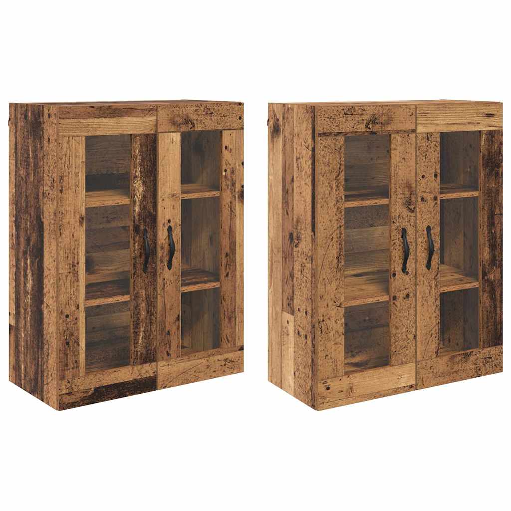 Vegghotell 2 pcs Gamle tre 69,5 x 34 x 90 cm Konstruert tre