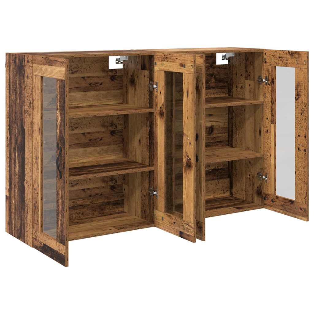 Vegghotell 2 pcs Gamle tre 69,5 x 34 x 90 cm Konstruert tre