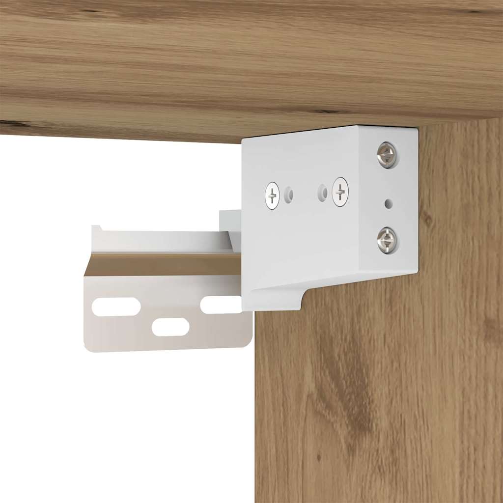 Vegghotell 2 pcs Artisan Eik 69,5 x 34 x 90 cm Konstruert tre