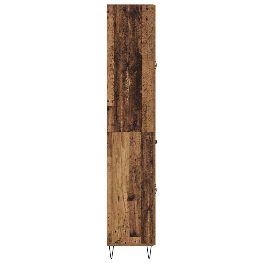 Høyskap med skuff Gamle tre 69,5 x 34 x 90 cm Konstruert tre