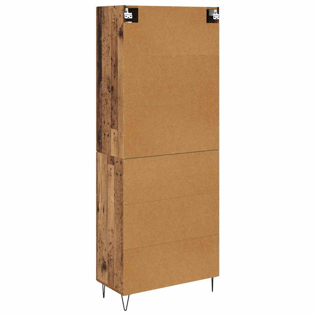 Høyskap med skuff Gamle tre 69,5 x 34 x 90 cm Konstruert tre