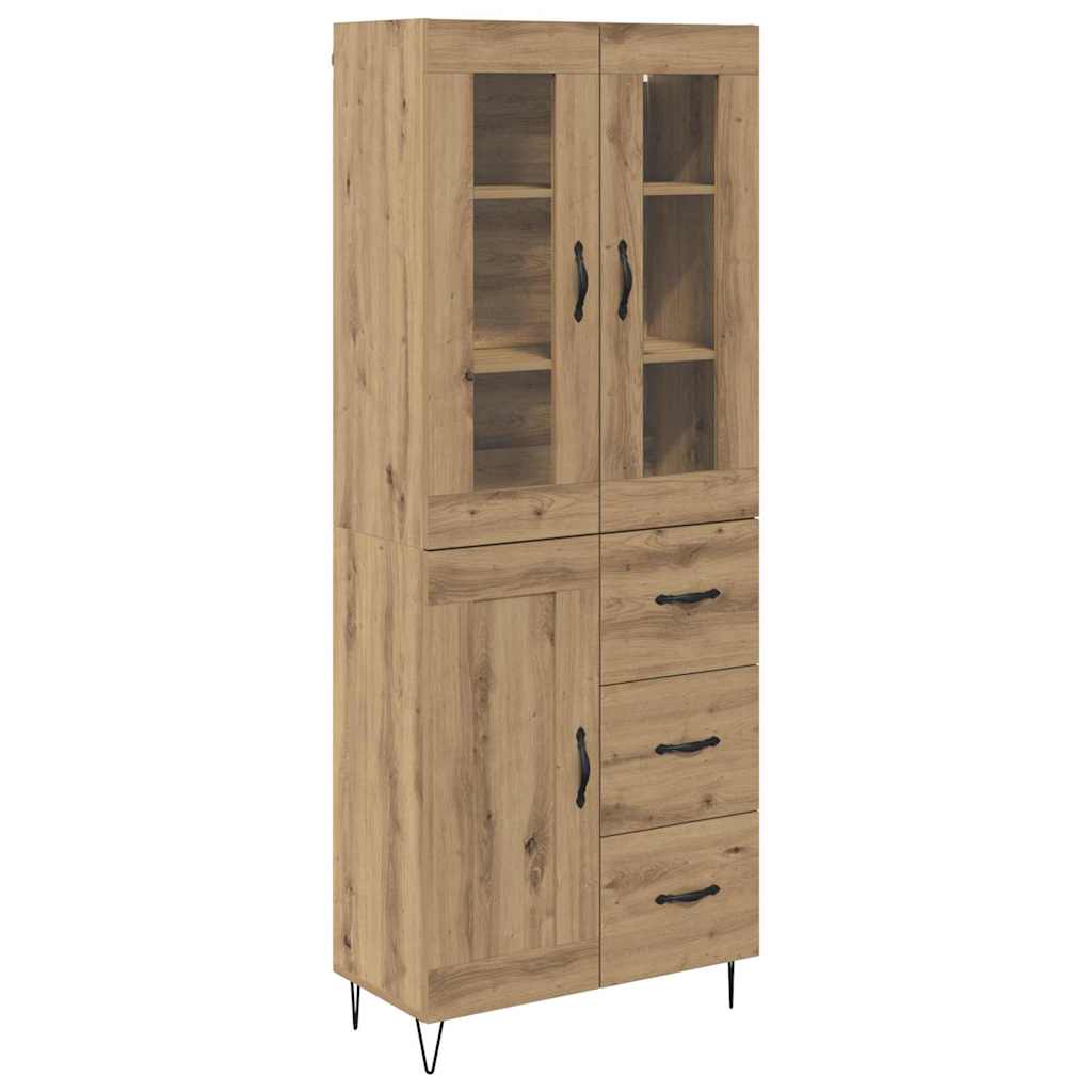Høyskap med skuff Artisan Eik 69,5 x 34 x 90 cm Konstruert tre