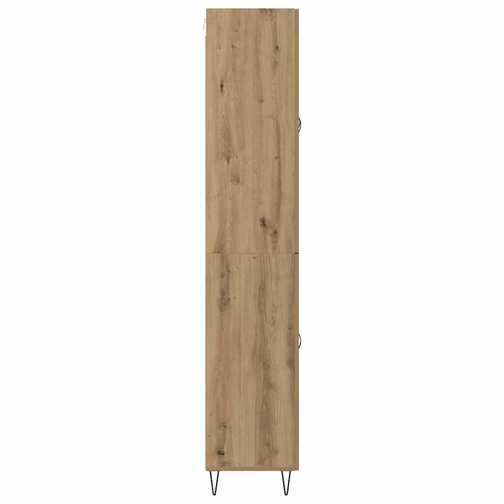 Høyskap med skuff Artisan Eik 69,5 x 34 x 90 cm Konstruert tre