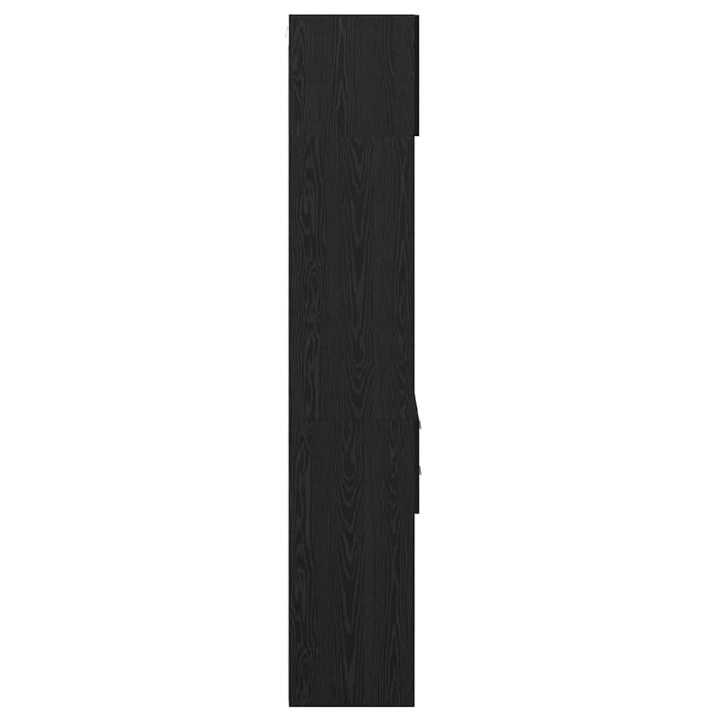 Høyskap Veggmontert Svart Eik 50 x 42,5 x 225 cm Konstruert tre vidaXL