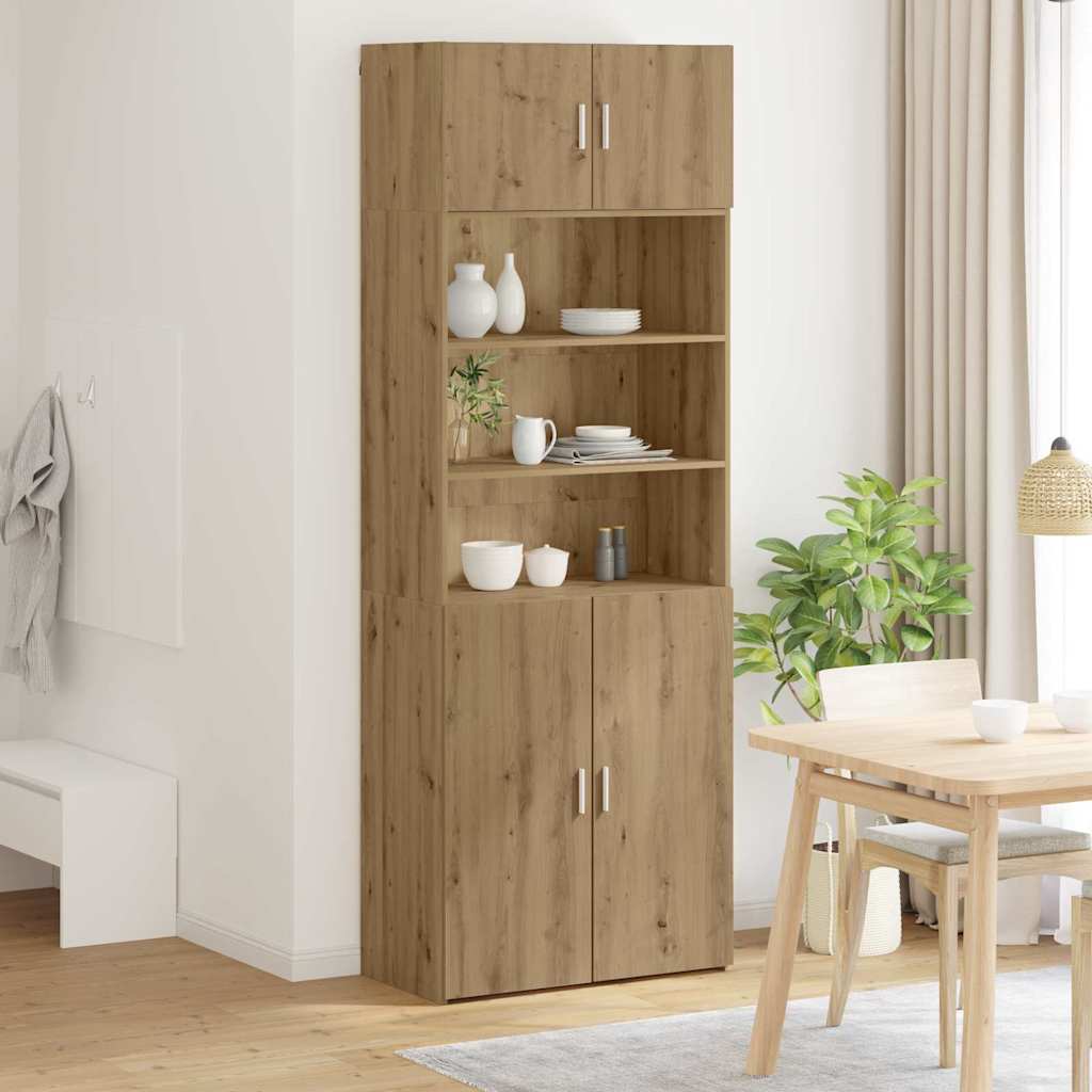 Oppbevaringsskap Artisan Eik 80 x 42,5 x 225 cm Konstruert tre vidaXL