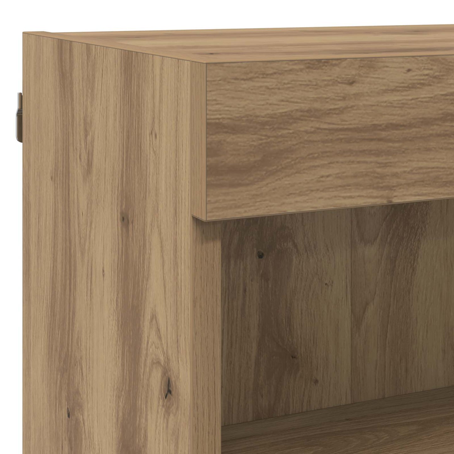 TV veggenheter med LED 5 pcs Artisan Eik Konstruert tre