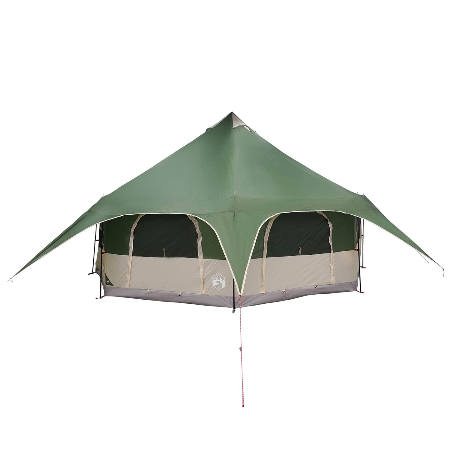 Familietelt Grønn 10 personer 185T Polyester med PU Belegg
