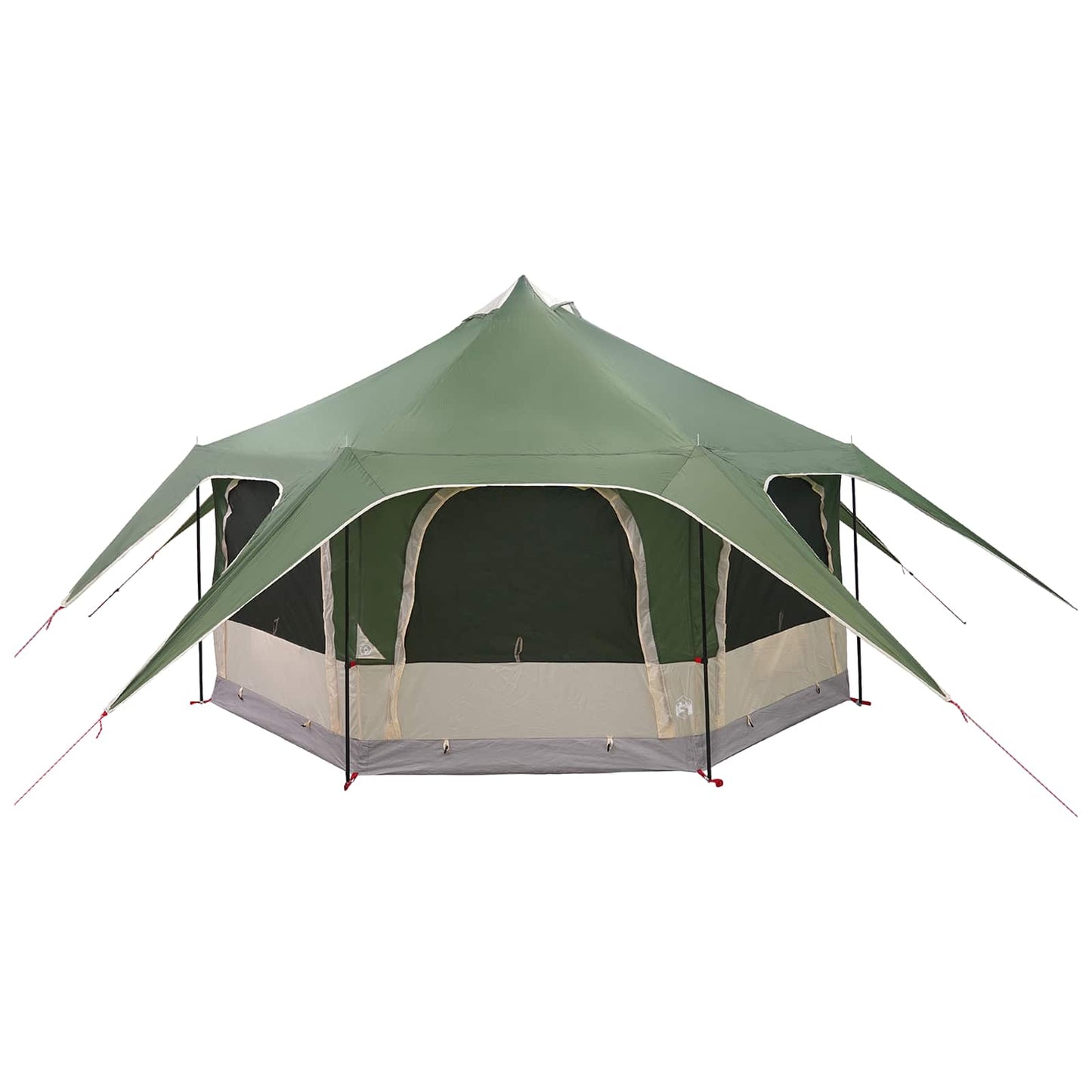 Familietelt Grønn 5 personer 185T Polyester med PU Belegg