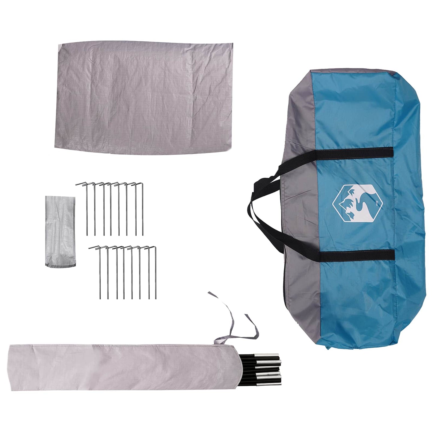 Familietelt Blå 5 personer 185T Polyester med PU Belegg