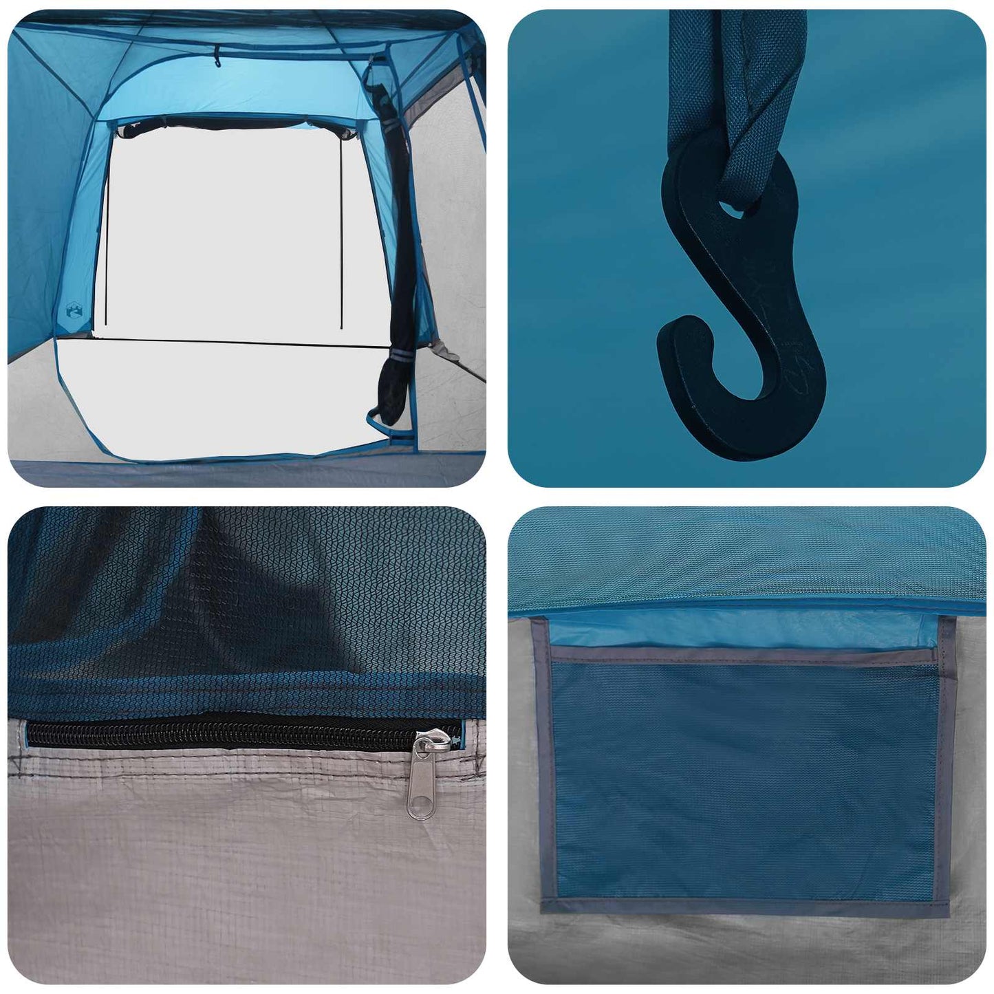 Tunneltelt Blå 361 x 235 x 147 cm 185T Polyester med PU Belegg