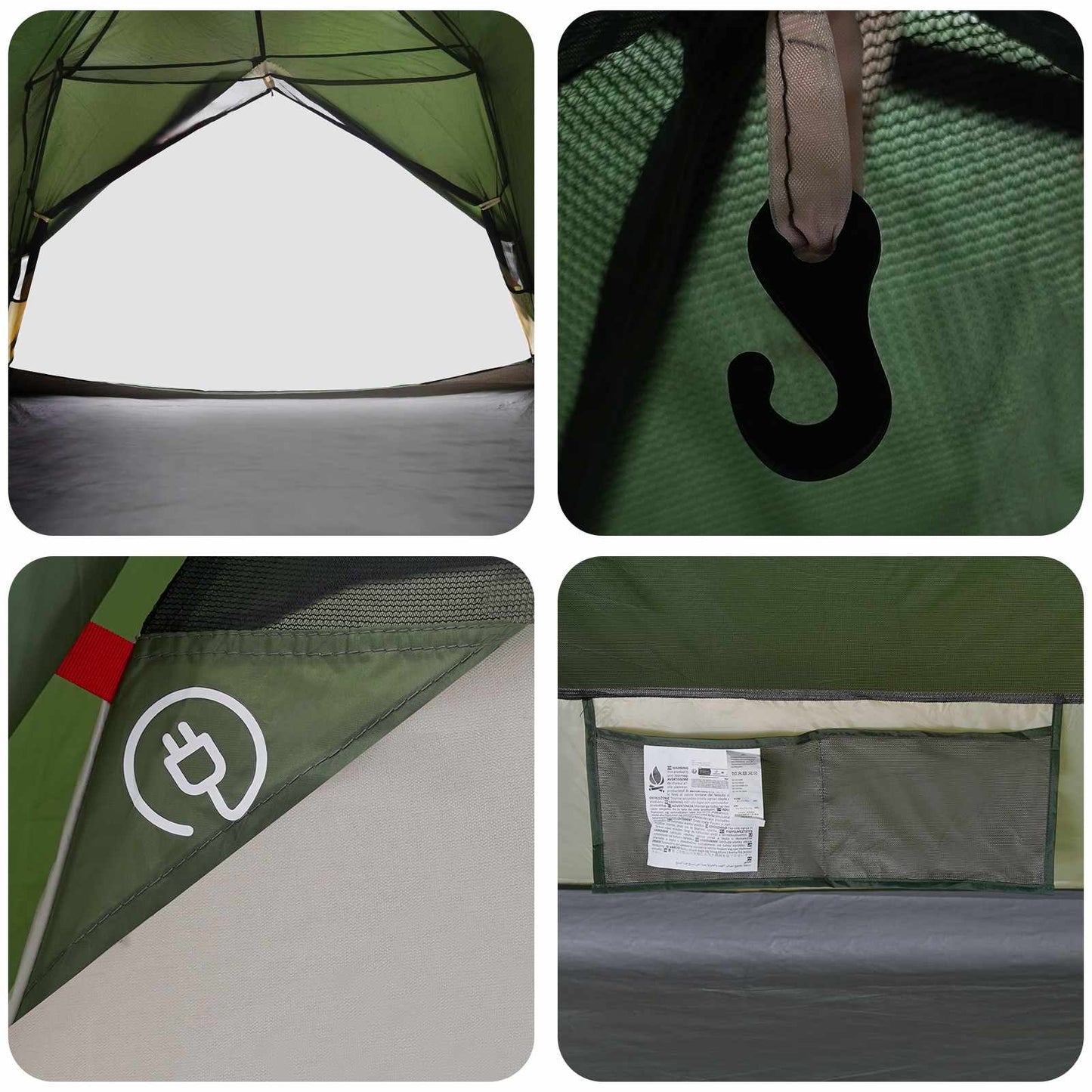Ryggsekk Telt Grønn 2-personers 185T Polyester med PU Belegg