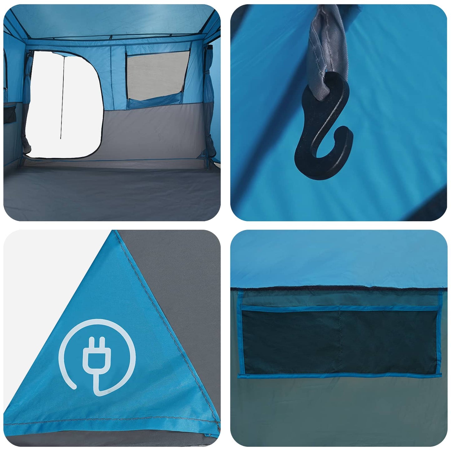 Tunneltelt Blå 475 x 220 x 192 cm 185T Polyester med PU Belegg