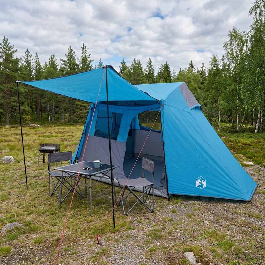Tunneltelt Blå 475 x 220 x 192 cm 185T Polyester med PU Belegg