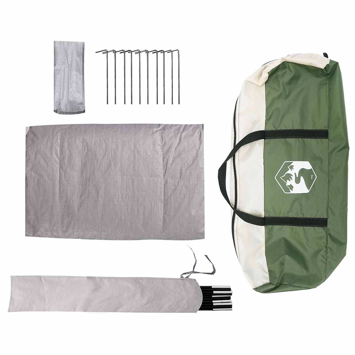 Partytelt Grønn 4 personer 185T Polyester med PU Belegg