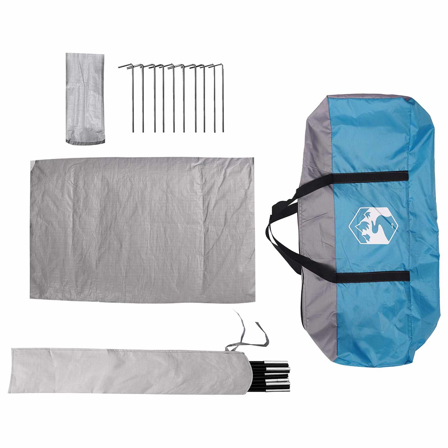 Partytelt Blå 4 personer 185T Polyester med PU Belegg