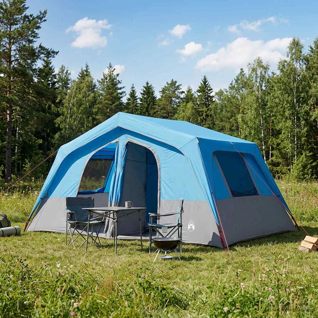 Familietelt Blå 533 x 312 x 230 cm 185T Polyester med PU Belegg