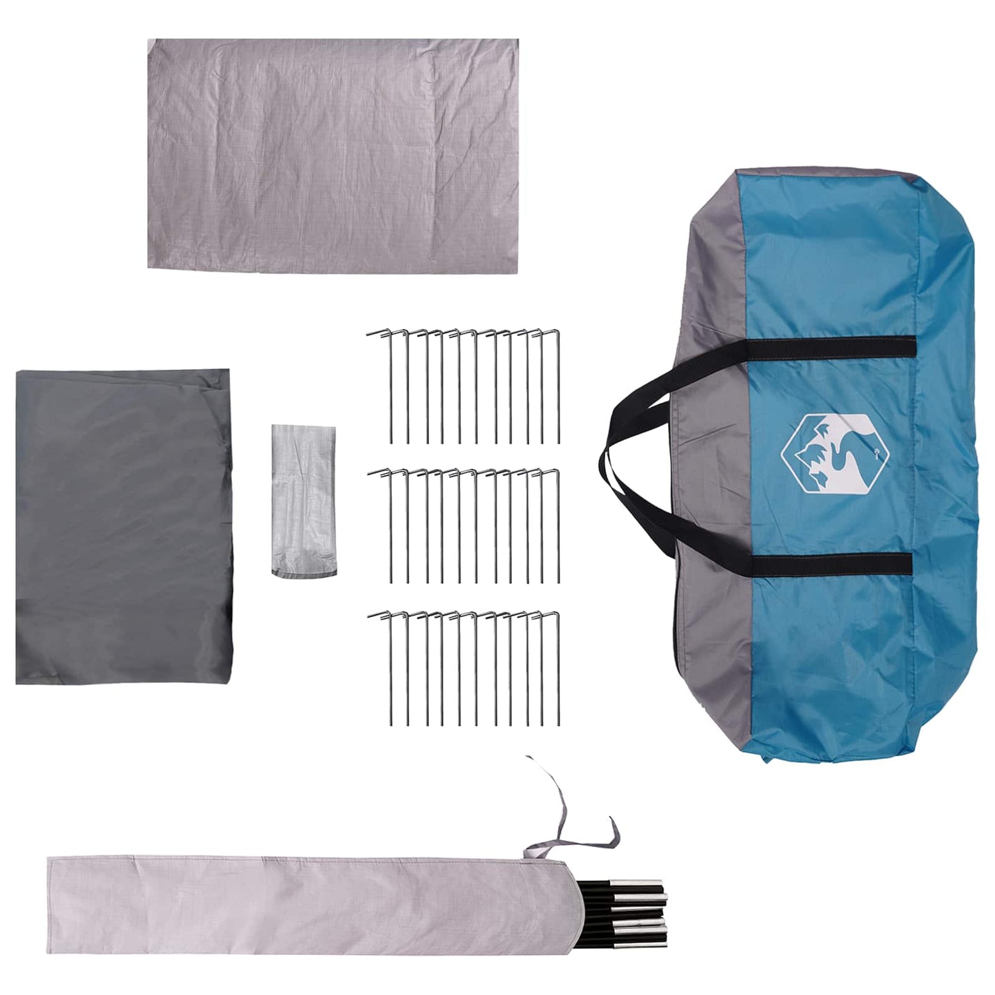 Tunneltelt Blå 675 x 392 x 210 cm 185T Polyester med PU Belegg