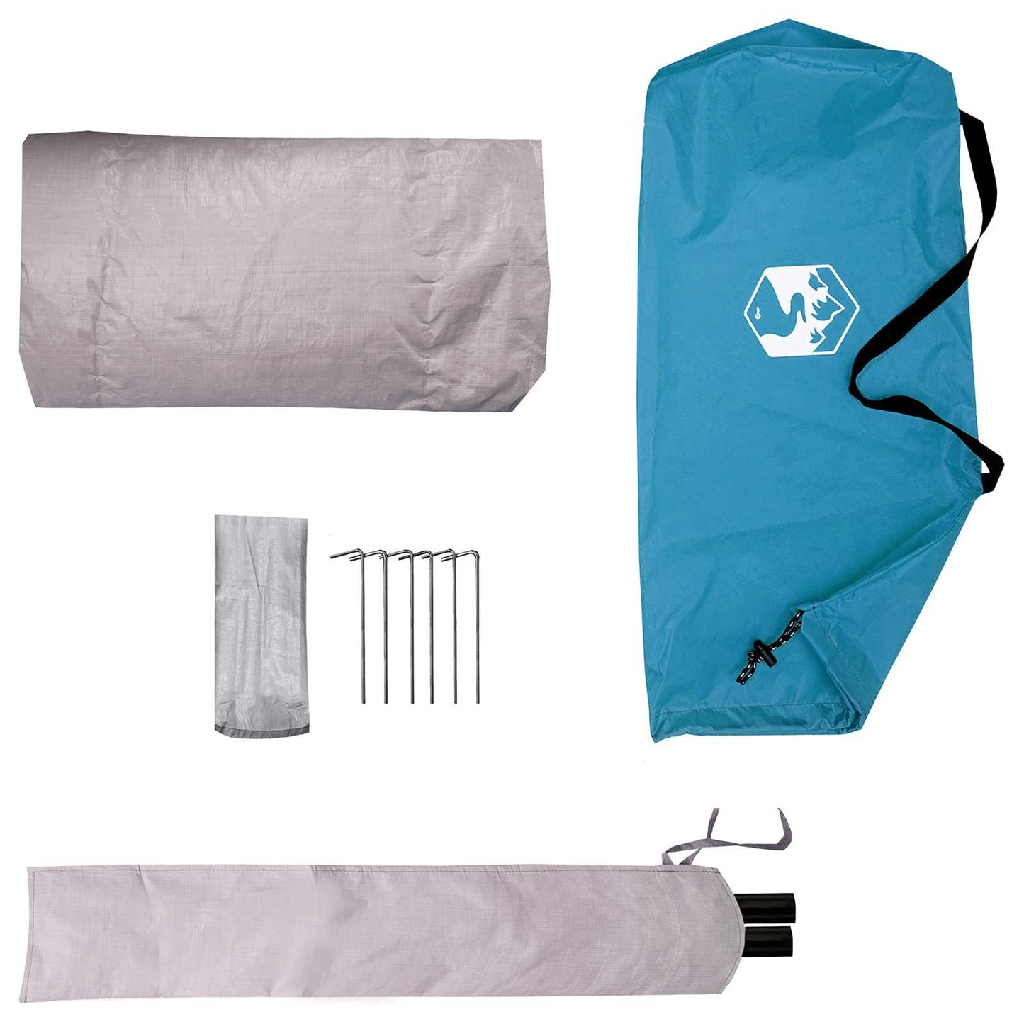 Ryggsekk Telt Blå 4 personer 185T Polyester med PU Belegg
