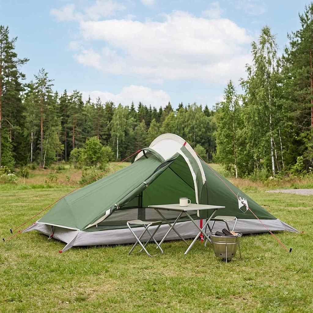 Ryggsekk Telt Grønn 4 personer 185T Polyester med PU Belegg
