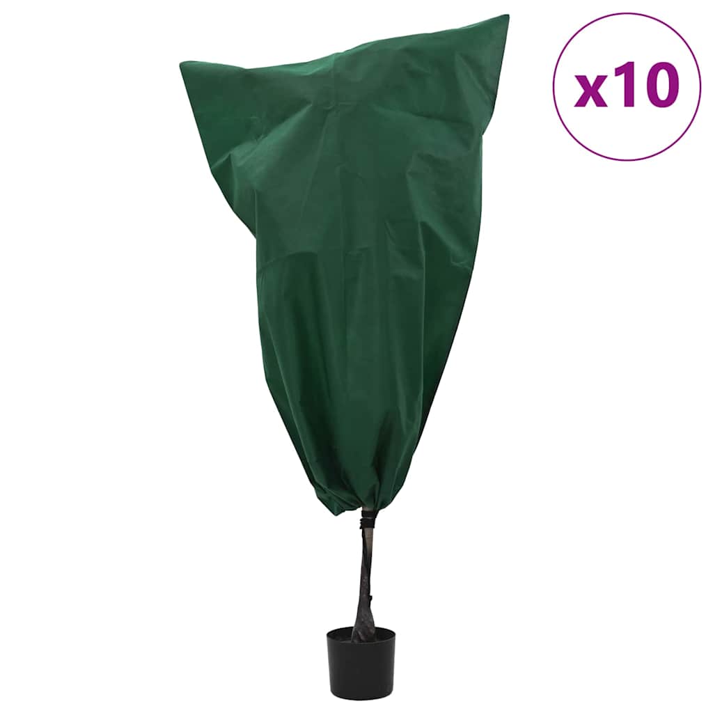 Frostbeskyttelse Plantefleece Dekker 10 pcs grønn 0,8 x 1,2 m