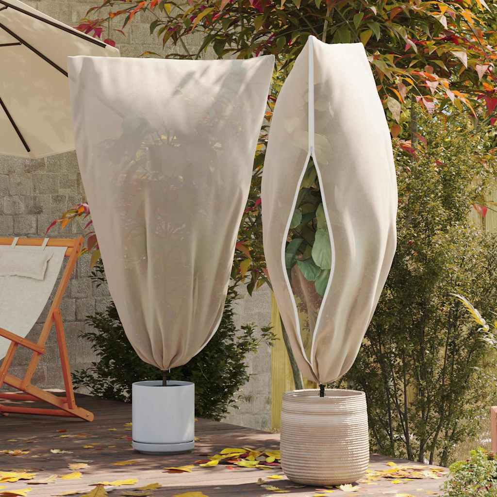 Frostbeskyttelse Plantefleece Dekker 5 pcs Beige 1,55 x 1 m