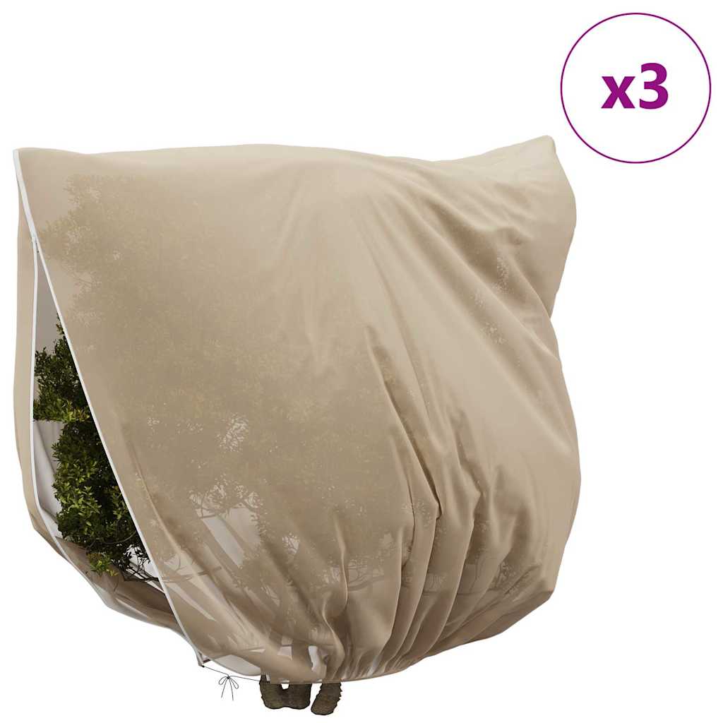 Frostbeskyttelse Plantefleece Dekker 3 pcs Beige 2,5 x 3,14 m