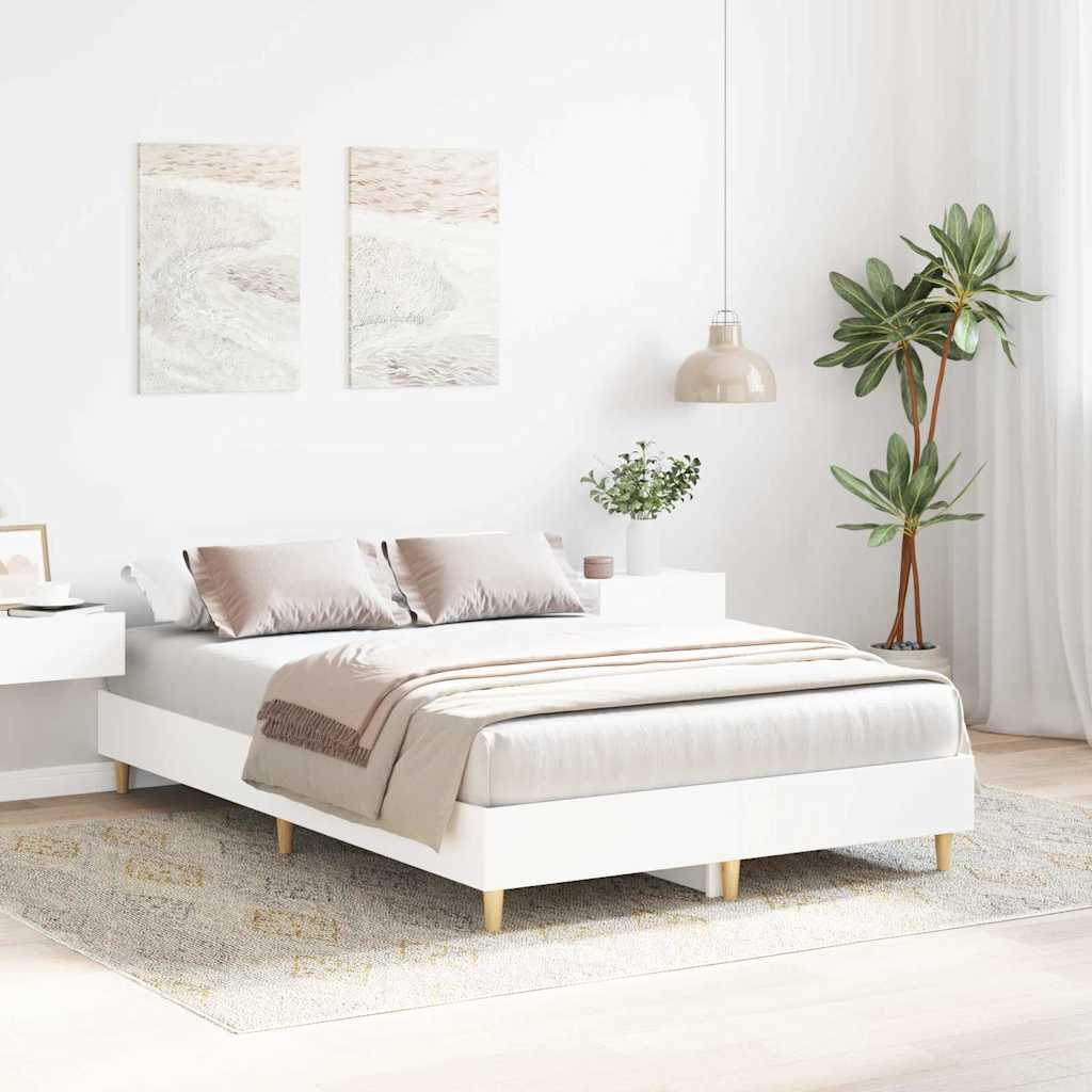 Sengestamme Hvit 137 x 190 cm Konstruert tre
