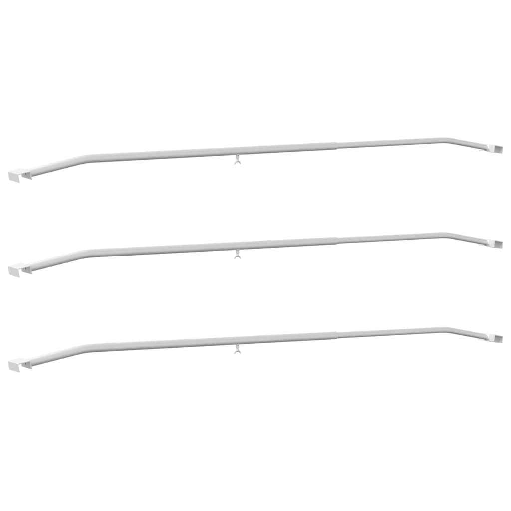 Presenningbeslag for tilhengere 3 pcs sølv 130-210 cm Aluminium