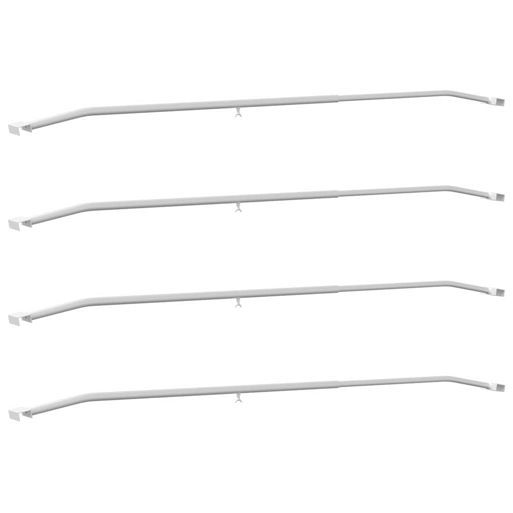 Presenningbeslag for tilhengere 4 pcs sølv 130-210 cm Aluminium