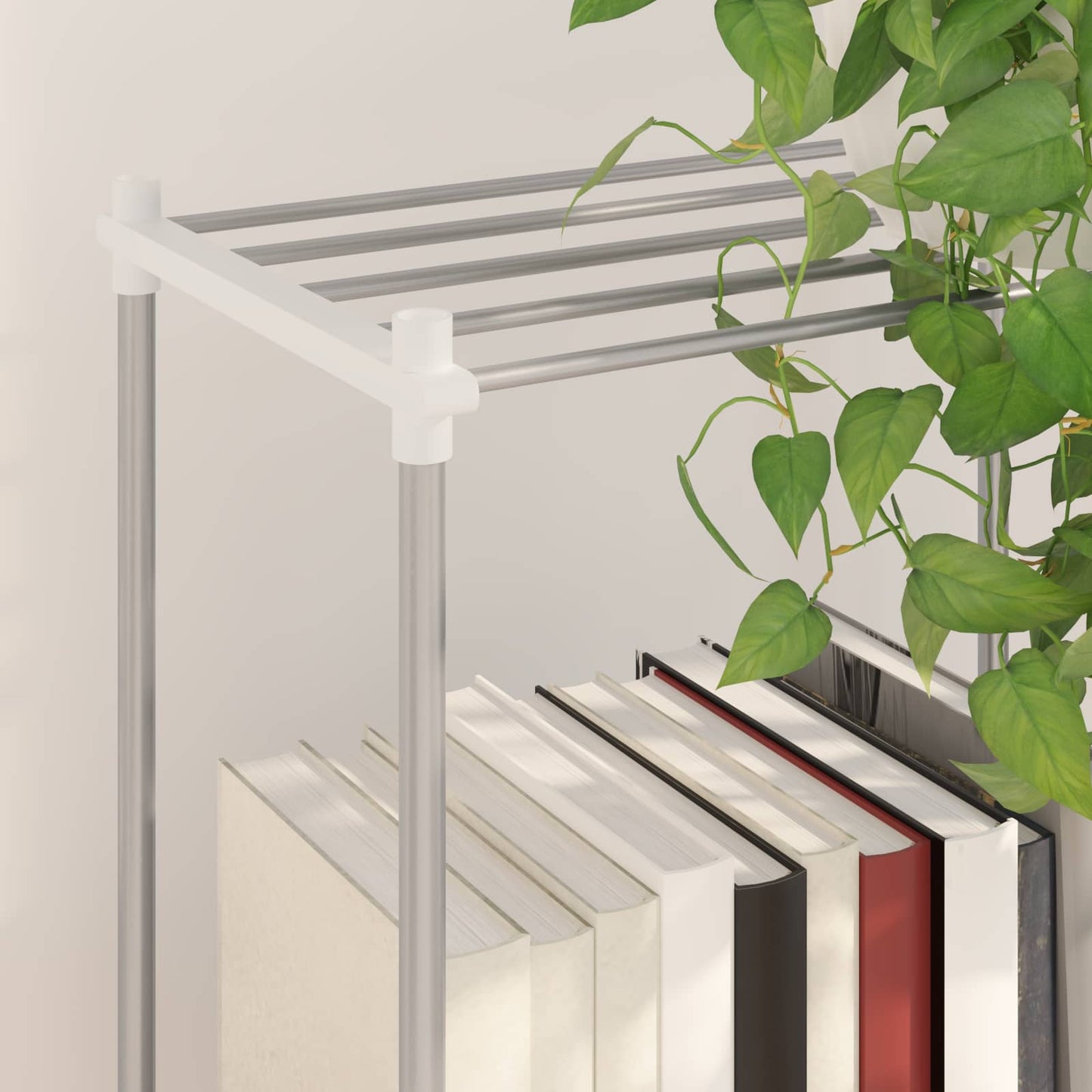 Tubular Shelf med lagring Hvit 42,5 x 27 x 91,5 cm Aluminium