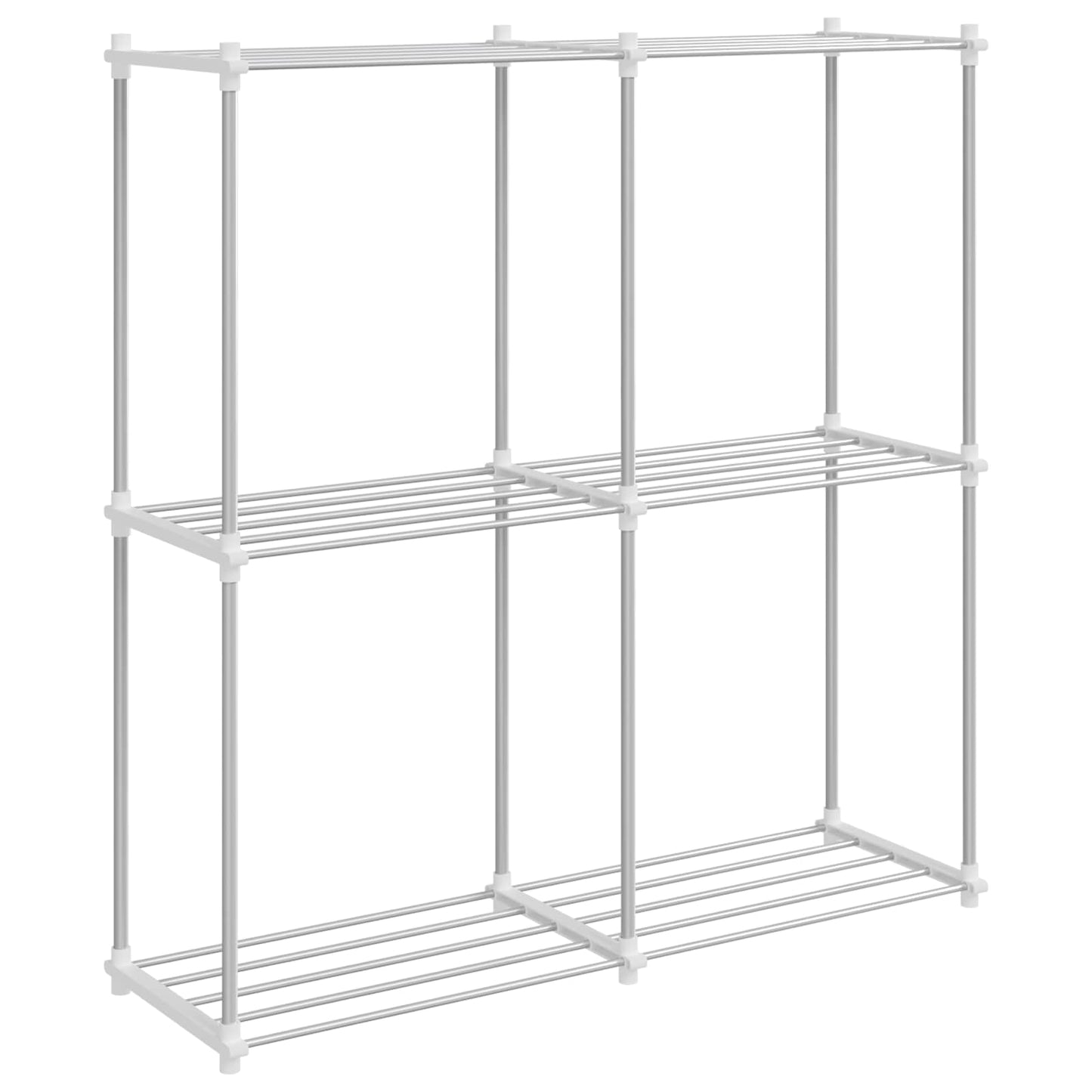 Tubular Shelf med lagring Hvit 86 x 27 x 90 cm Aluminium