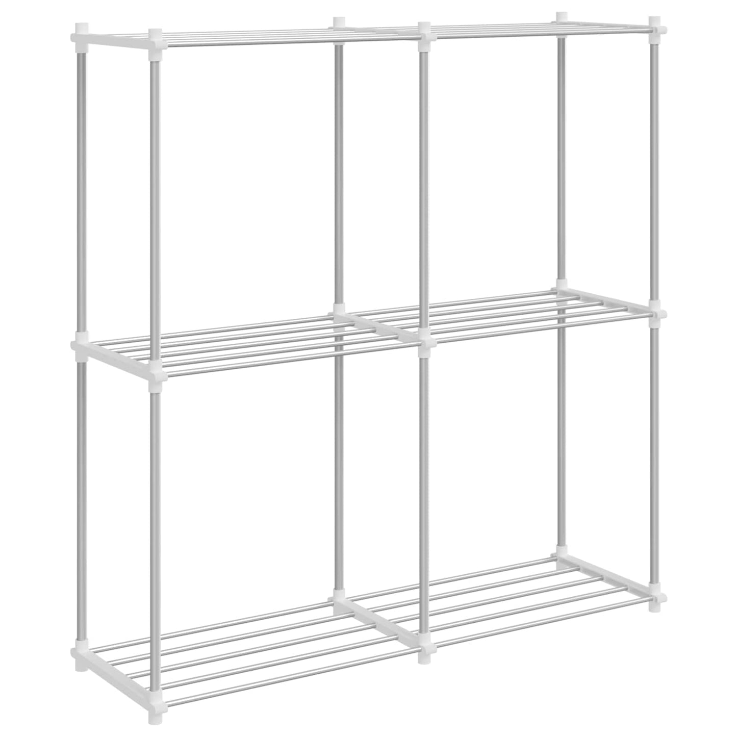 Tubular Shelf med lagring Hvit 86 x 27 x 90 cm Aluminium