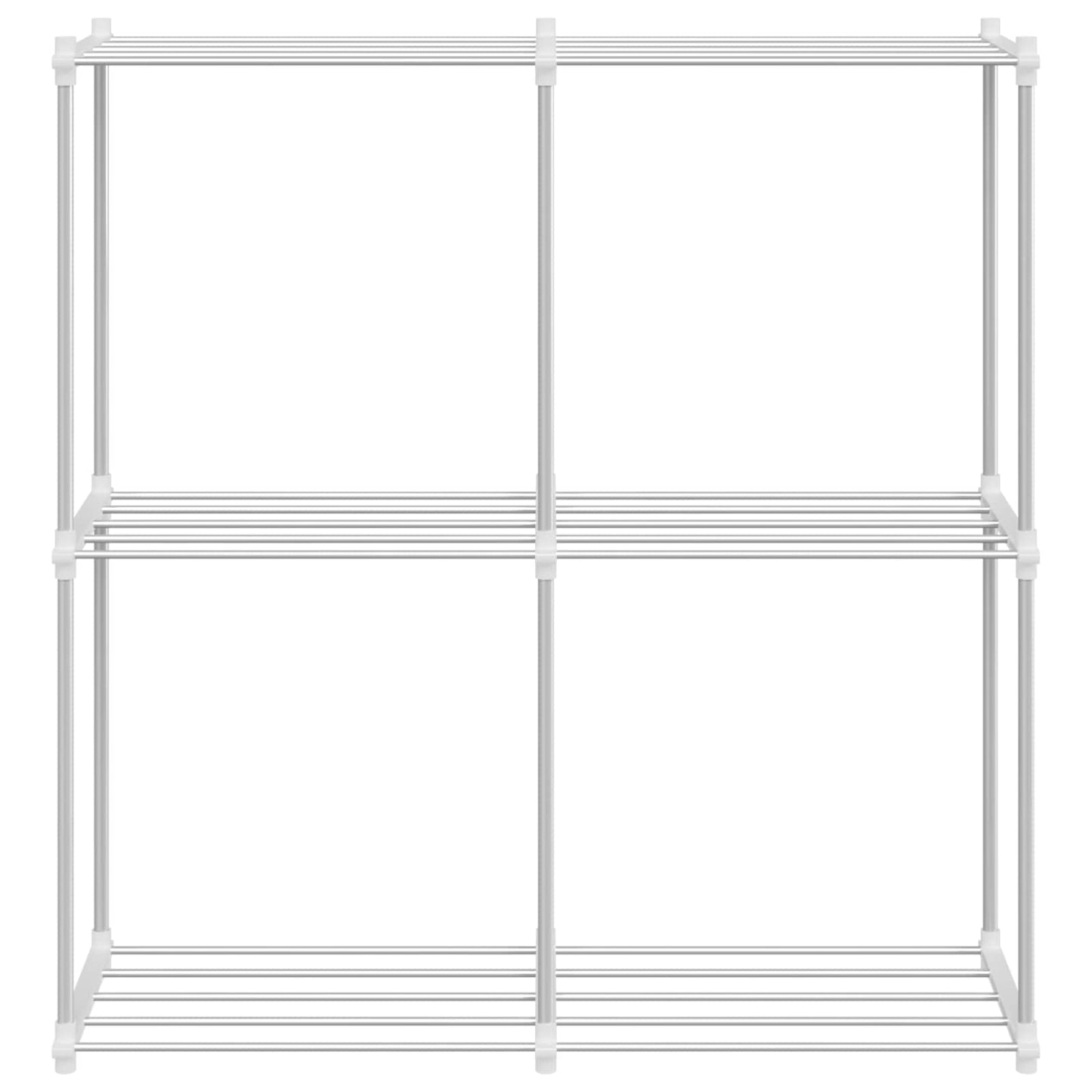Tubular Shelf med lagring Hvit 86 x 27 x 90 cm Aluminium