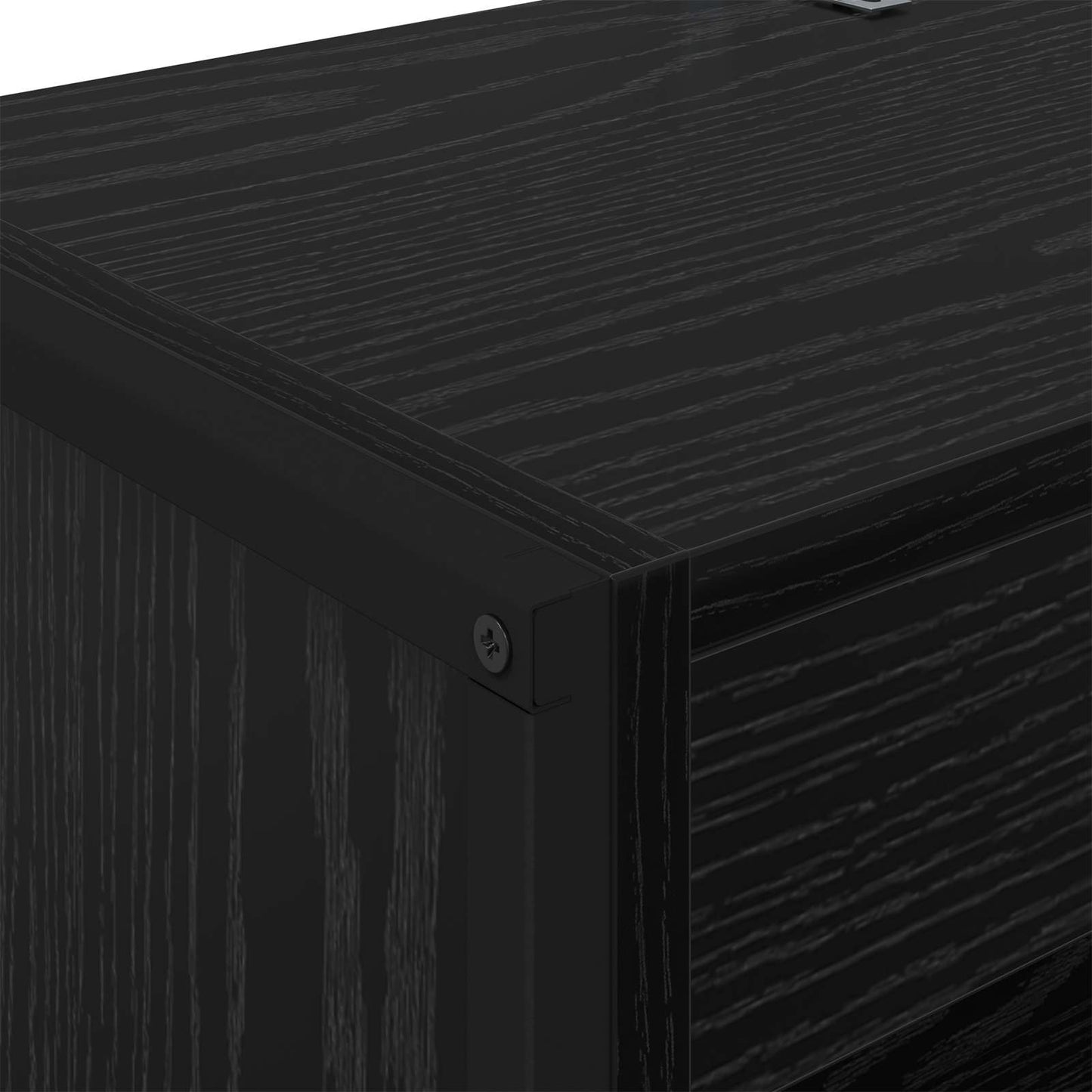 Bokskap 60 x 30 x 189,5 cm Konstruert tre Svart Eik