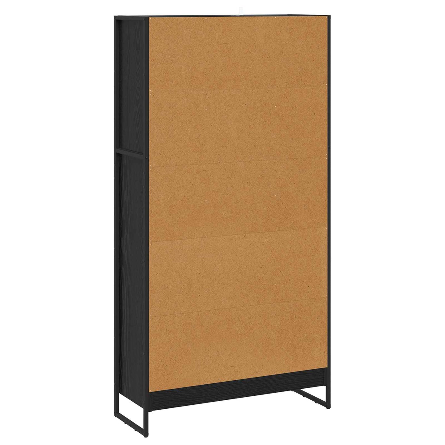 Bokskap 80 x 30 x 155 cm Konstruert tre Svart Eik